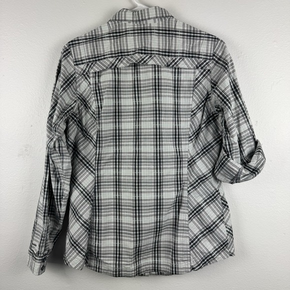 COLUMBIA‎ Womens Vented Hiking long sleeve button roll tab plaid shirt - M - Picture 4 of 12